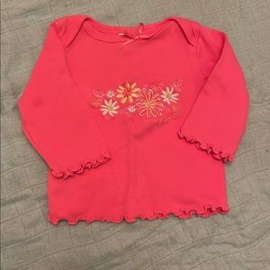Pink long sleeve floral shirt